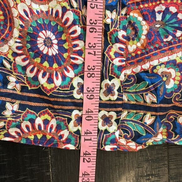 Lands End 100% Linen Colorful Pattern Sleeveless Pockets Dress Plus 26W​​​ - Picture 13 of 13